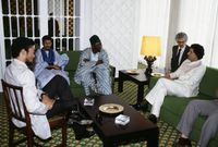 Jerry John Rawlings and Muammar Al Gaddafi