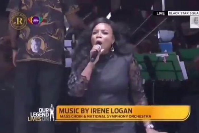 Irene Logan performs at Rawlings' State burial