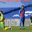 Taking a stand: Crystal Palace's Wilfried Zaha became the first Premier League player not to kneel prior to kick-off as a gesture in fighting against racial injustice