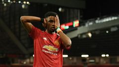 Manchester United's Amad Diallo celebrates scoring against AC Milan