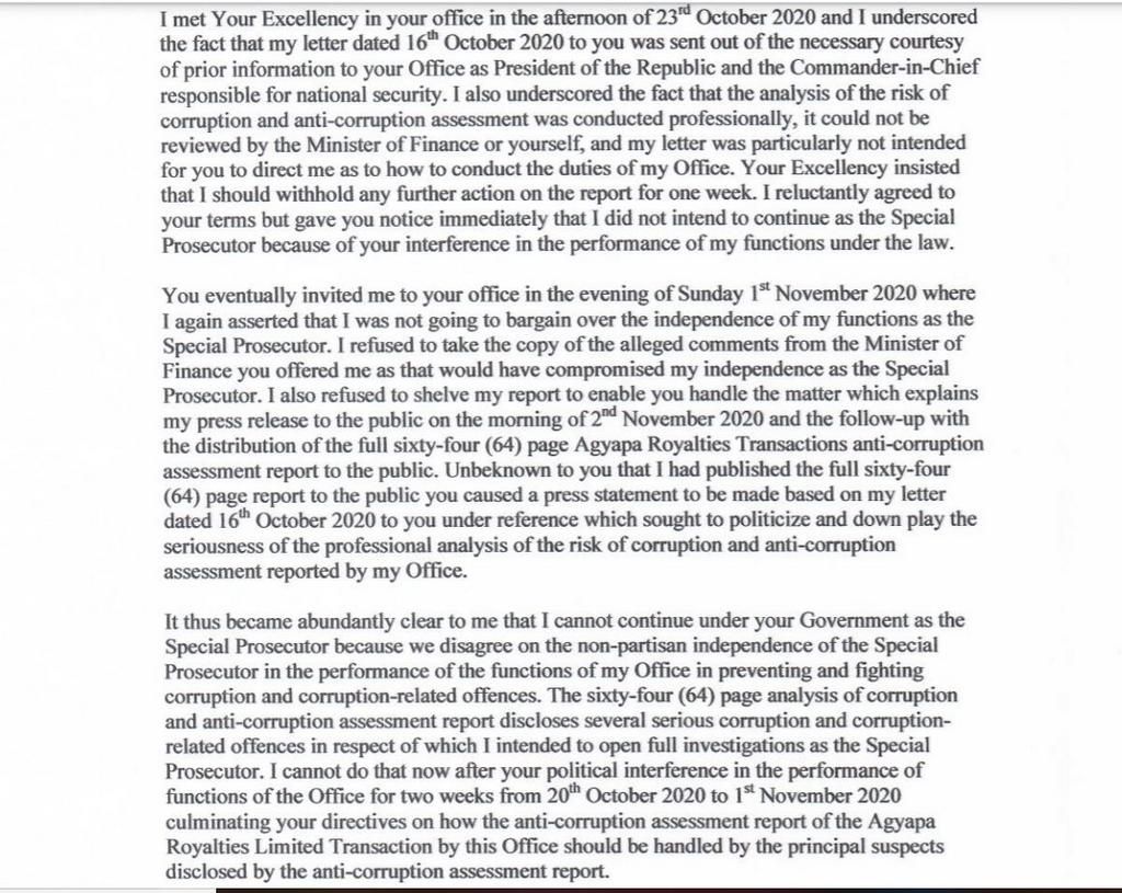 Martin Amidu has resigned as Special Prosecutor