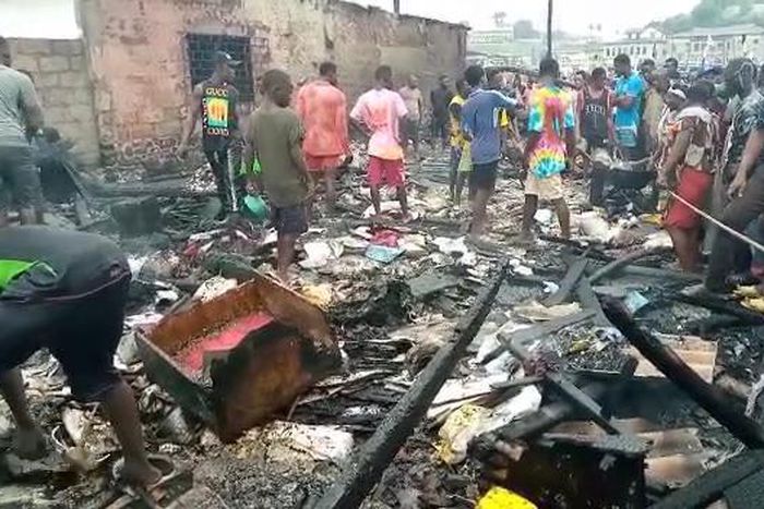 Fire guts Elmina Fishing harbour