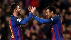 Reunited? Lionel Messi (left)and Neymar (right)played together for three seasons at Barcelona