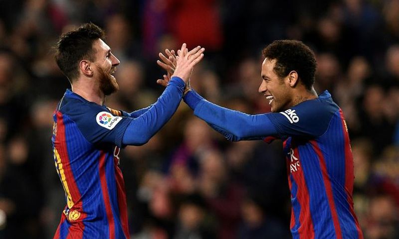 Reunited? Lionel Messi (left)and Neymar (right)played together for three seasons at Barcelona