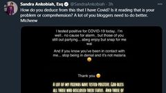 Sandra Ankobiah's trashes COVID-19 report