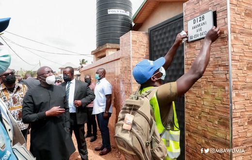 Bawumia inspects installation of unique addressing system for Ghana