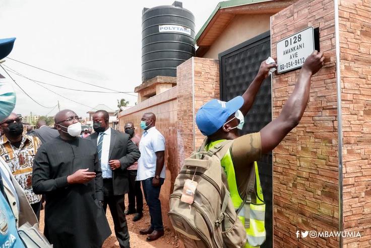 Bawumia inspects installation of unique addressing system for Ghana