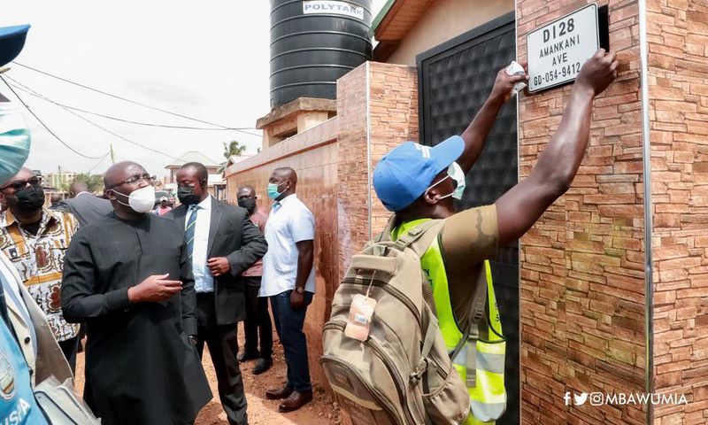 Bawumia inspects installation of unique addressing system for Ghana