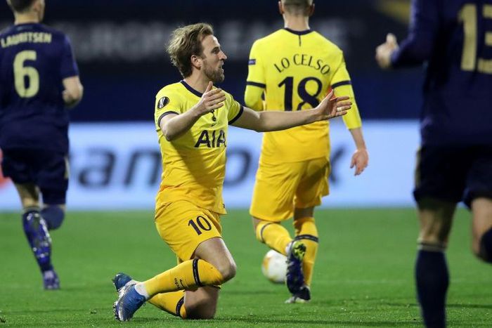 Crestfallen: Harry Kane could not save Spurs from an embarrassing Europa League exit to Dinamo Zagreb