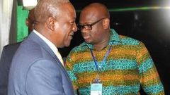 Mahama feeds Stan Dogbe to pamper him on his birthday