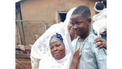 The deceased Ishmael Mensah and his mum.
