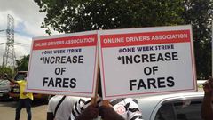 Uber and Bolt drivers hit the streets to protest over poor fares