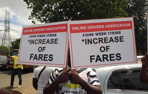 Uber and Bolt drivers hit the streets to protest over poor fares