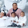 Rev Obfour's wife with her triplets