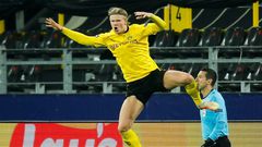 Borussia Dortmund forward Erling Haaland has scored 20 goals in 14 Champions League appearances