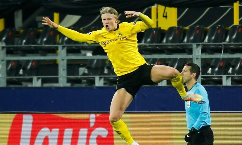 Borussia Dortmund forward Erling Haaland has scored 20 goals in 14 Champions League appearances