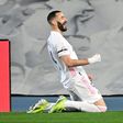 Spectacular: Real Madrid's Karim Benzema celebrates after scoring