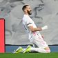 Spectacular: Real Madrid's Karim Benzema celebrates after scoring