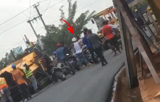 Shatta Wale clash with contractors in Nima
