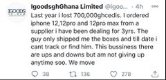 Ghanaian businessman laments as imported iPhones worth Ghc700,000 turn out to be empty boxes