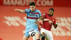 West Ham's Declan Rice (left)could be out for four weeks