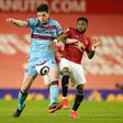 West Ham's Declan Rice (left)could be out for four weeks