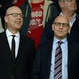 Manchester United's US co-chairmen Joel Glazer (R) and Avram Glazer (L)