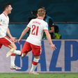 Robert Lewandowski's (L) header earned Poland a valuable point in Seville
