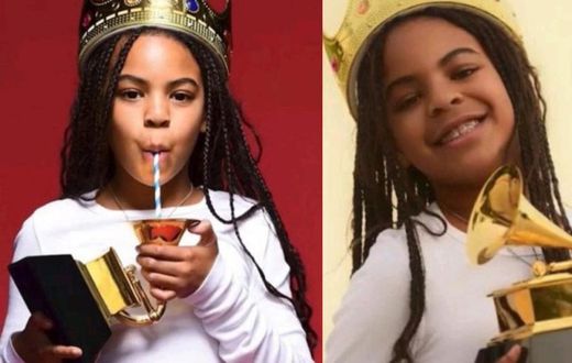 Blue Ivy drinks form her Grammy plague