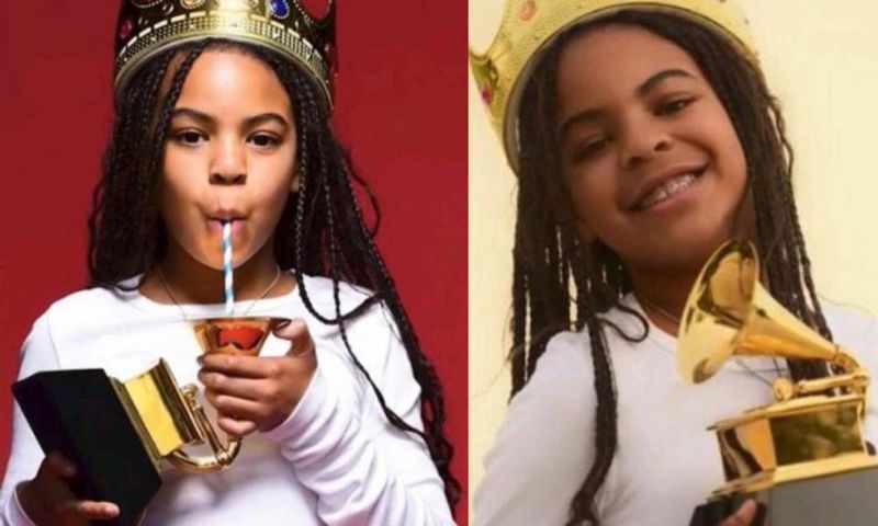 Blue Ivy drinks form her Grammy plague