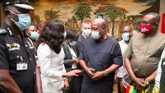 John Mahama in a tête-à-tête with EC boss, Jean Mensa