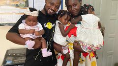 Funny Face with baby mama and children