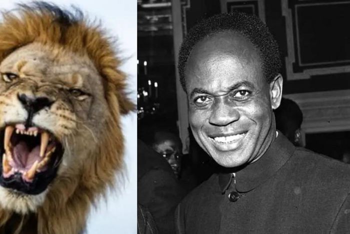 1958 video of Nkrumah and Haile Selassie playing with a live lion emerges