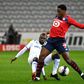Jonathan David (R) scored the goal which allowed Lille to keep pace in the Ligue 1 title race