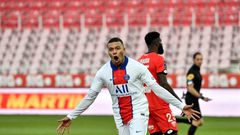 Kylian Mbappe scored twice in PSG's 4-0 win at Ligue 1's bottom side Dijon