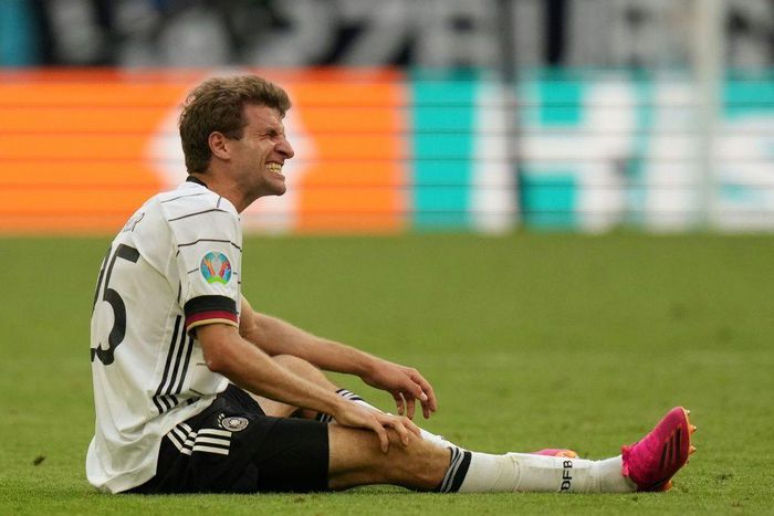 Germany forward Thomas Mueller injured his knee in Saturday's 4-2 win over Portugal