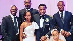 John Dumelo at Sonnie Badu and wife's wedding