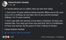 “It’s foolishness to have one woman” – Man with "25 years’ marriage experience"