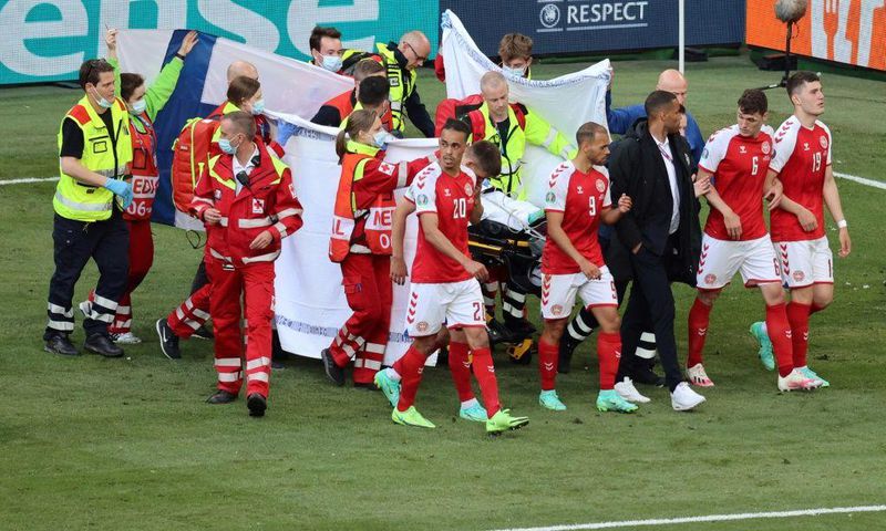 Christian Eriksen was taken to hospital after collapsing during Denmark's opening Euro 2020 game against Finland
