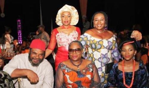 Wangi Mba Uzoukwu, Patience Ozokwor, Pete Edochie, Onyeka Onwenu and Genevieve Nnaji at the Africa Magic Igbo launch in Enugu