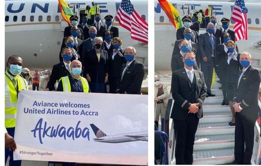 Ghana Airport Company and Aviance welcomes United Airlines to Accra