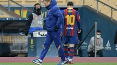 Lionel Messi was sent off for the first time playing for Barcelona in their loss to Athletic Bilbao in the Spanish Super Cup final on Sunday