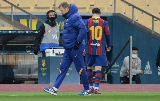 Lionel Messi was sent off for the first time playing for Barcelona in their loss to Athletic Bilbao in the Spanish Super Cup final on Sunday