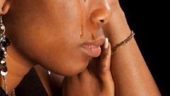 A crying woman