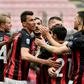Croatian forward Mario Mandzukic (C) leaves Milan after six months.