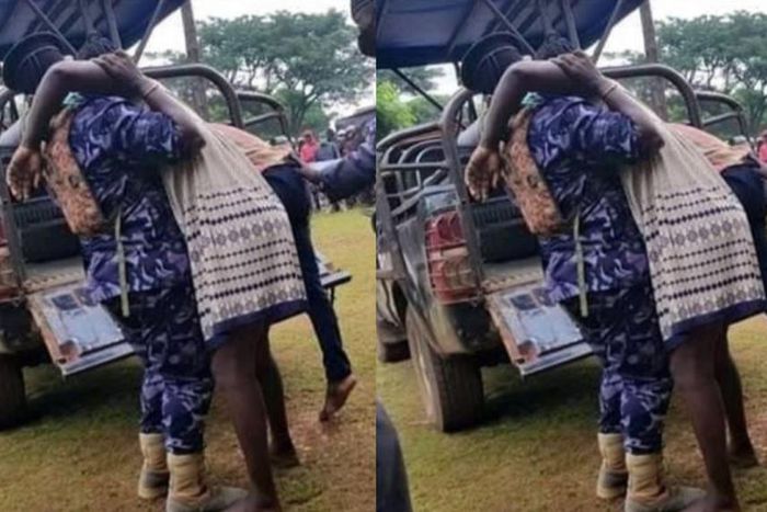 Married woman and illicit lover get stuck until her husband arrives