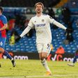 Leeds striker Patrick Bamford celebrates against Crystal Palace