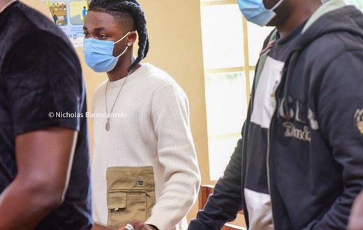 Omah Lay in court in Uganda (Twitter/Nicholas Bamulazeki)