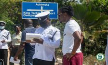 Derek Boateng with the Police