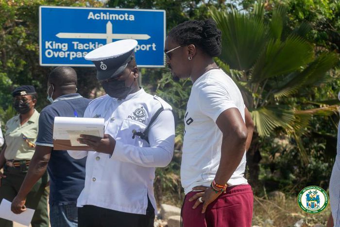 Derek Boateng with the Police